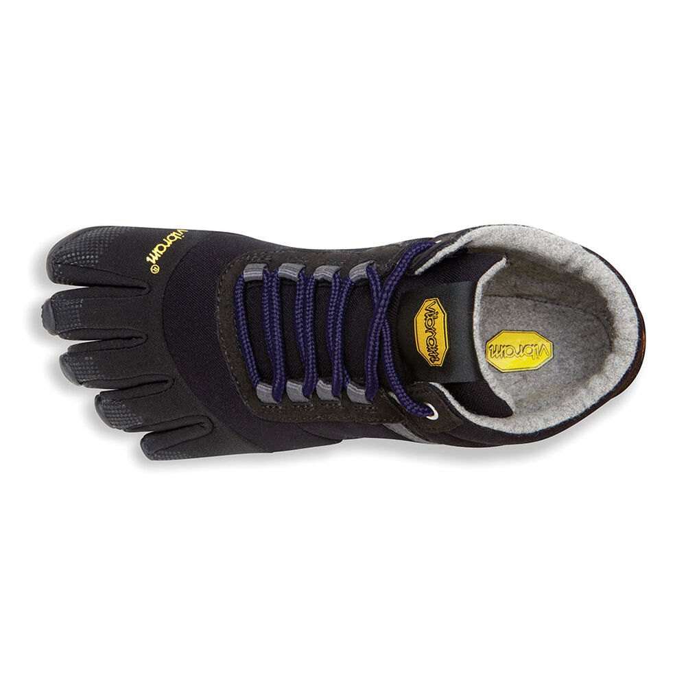 Vibram Five Fingers Womens Running Shoes - Black/Purple - Trek Ascent Insulated - 73624-VSEH